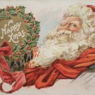 Christmas Postcard Santa Claus Embossed Posted Divided made in Germany
