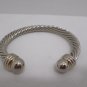 Cuff Bracelet Silver Tone Metal