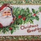 Christmas Postcard Santa Claus Embossed Unposted Divided made in Germany