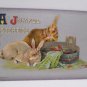 Antique Easter Postcard Rabbits John Winsch Germany Unposted Embossed