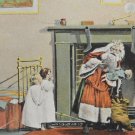 Christmas Postcard Santa Claus Delivering Presents Embossed Unposted