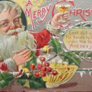 Antique Christmas Postcard Santa Claus St. Nicholas Series 2 Embossed