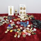 Sewing Buttons Metal and Plastic Mixed Lot Antique Vintage