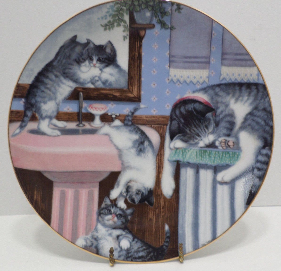 Collector Plate Mischief Makers Country Kitties Series Hamilton