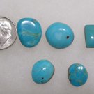 Stabilized Natural Turquoise Cabochons with Backing 18.0 Ct. mined in Arizona