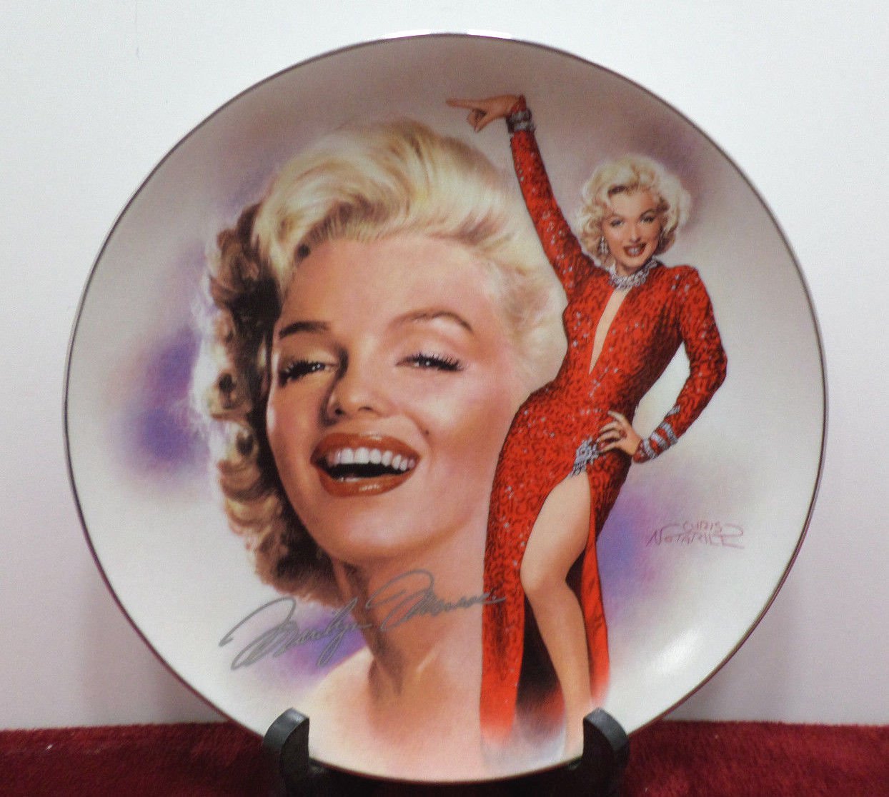 Collector Plate Marilyn Monroe Luminous Lorelei Bradford Exchange NOS
