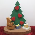 Wooden Christmas Figurine Christmas Tree Teddy Bear Gifts Decoration