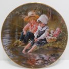 Collector Plate Little Anglers by Sandra Kuck retired Danbury Mint