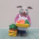 Vintage Figurine Cast Iron Easter Village Grandpa Bunny Rabbit