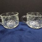 Jeanette Punch Cups Fruit Pattern Clear Glass 2 pcs