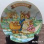 1991 Avon Collector Plate Easter Springtime Stroll Trimmed in 22K Gold
