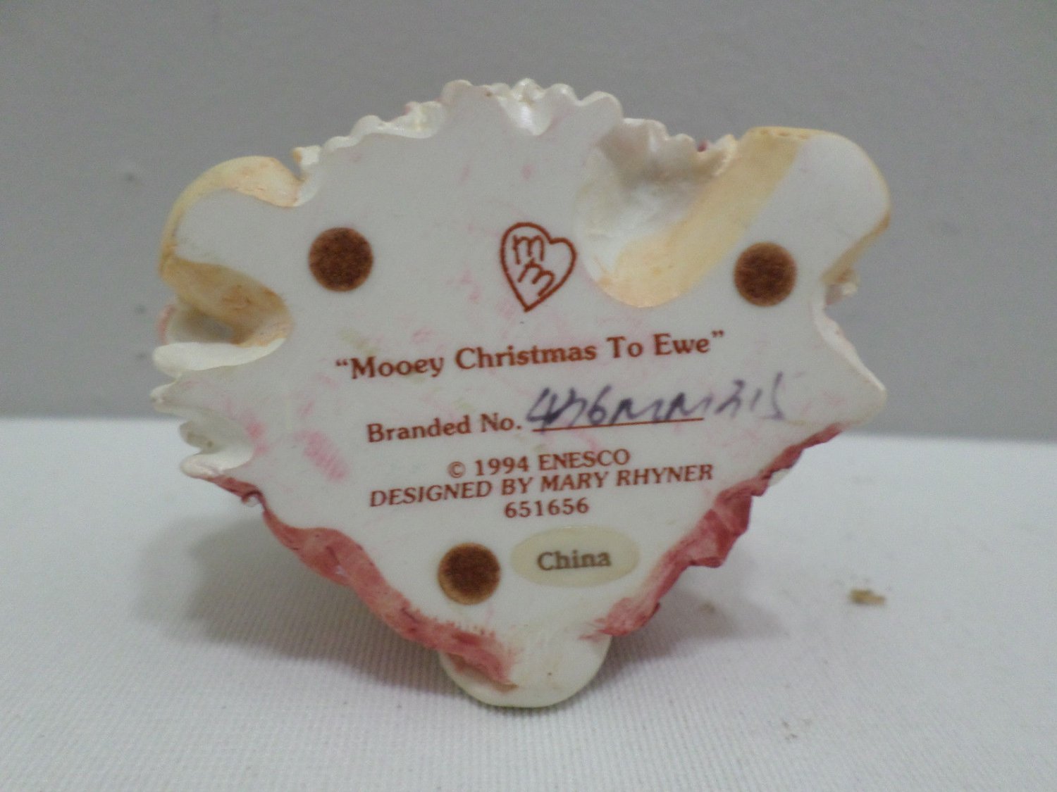 SOLD Mary's Moo Moos Figurine Merry Christmas to Ewe 1994 Enesco by ...