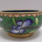 Vintage Open Salt Dip Bowl Miniature Cloisonne Oriental