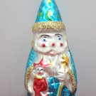 Vintage Christmas Tree Ornament Glass Wizard made in Colombia