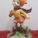 Porcelain Figurine Little Girl Wearing a Cape