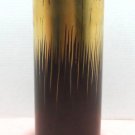 Flower Vase Mid Century Pottery Brown with Gold Gilt