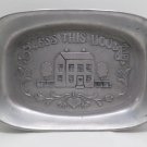 Pewter Bread Plate Bless This House by Wilton Armetale
