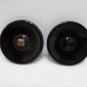 Sewing Buttons Round Faceted Black Glass Vintage