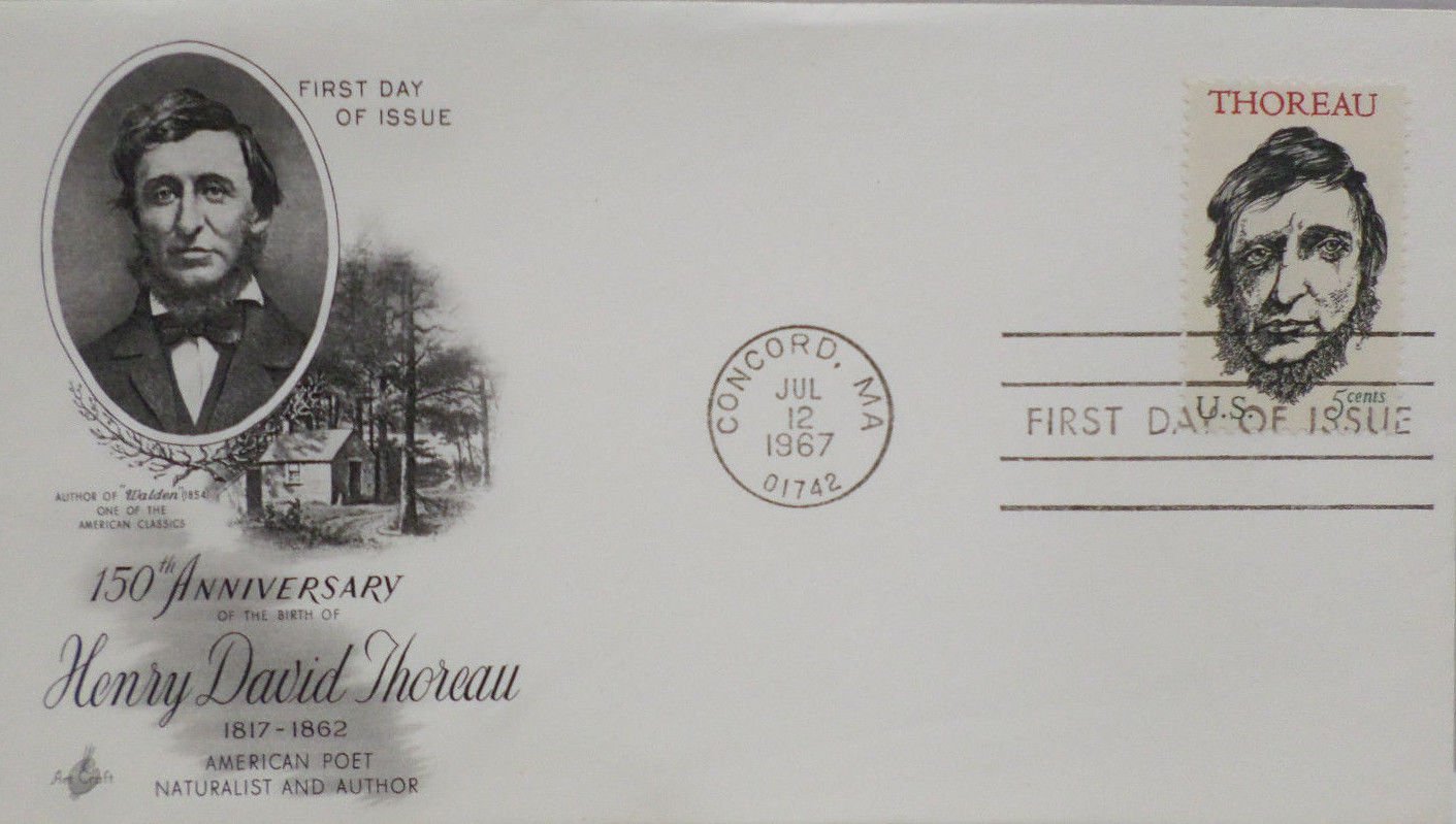 1967 First Day Cover 150th Anniversary Henry David Thoreau