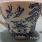 Blue Willow Tea Cups Made in England Blue and White Set of 2