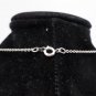 Necklace Silver Tone Metal Chain with Pendant Saying Love 4 ever 17"