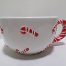 Christmas Collector Coffee Mug Cup  Red White Candy Canes Ceramic Large