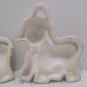 Wall Hangings Three Ceramic Dog with White Blue and Black Spots