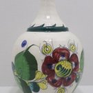 Flower Vase Mexican Folk Art Porcelain Floral Design Signed by Artist