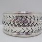 Bangle Bracelet Silver Plated Weave Design