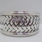 Bangle Bracelet Silver Plated Weave Design