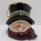 Christmas Tree Ornament Snowman Porcelain