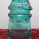 Antique Insulator Hemingray 9 Made in the USA Turquoise Glass