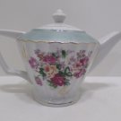 Norleans Tea Pot Porcelain White with Red Floral Pattern Made in Japan