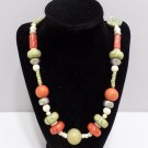 Necklace Wooden Beads  Lobster Claw Closure 23"