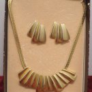 Necklace with Matching Earrings Gold Tone Metal by Styles by Smart in orig box
