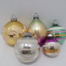 Vintage Glass Christmas Tree Ornament Bulbs Shiny Brite 5