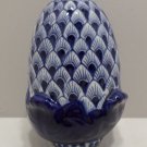 Vintage Figurine Blue and White Porcelain Acorn