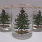 Spode Glasses Double Old Fashions Christmas Tree Pattern by Royal Worcester  NIB