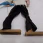 Vintage Mexican Marionette String Puppet Straw Hat Silver Gun Folk Art