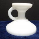 Vintage Candle Stick Holder White Milk Glass