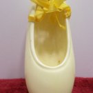 Shoe Figurine Ceramic Yellow Ballerina