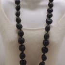 Hawaiian Lei Necklace Dark Brown Kukui Nut Made in Hawaii