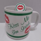 Coffee Mug Kiss Me I'm Irish by Russ Berrie & Co. Made in Korea
