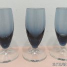 Vintage Shot Glasses Blue Glass Set of Three