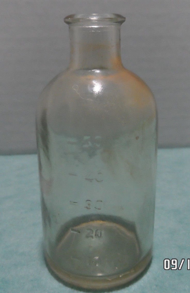 Antique Medical Bottle Cutters Standard 50 CC Clear Glass