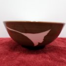 Rice Bowl Green with White Birds Vintage Asian