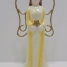 Christmas Angel Figurine with Wire Wings Ceramic