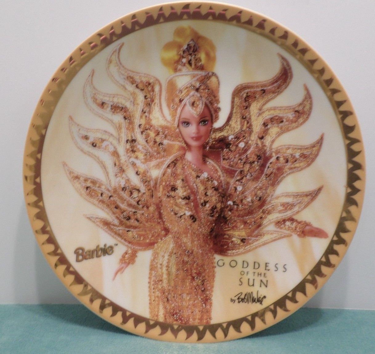 1995 Collector Plate Barbie Goddess Of The Sun By Bob Mackie Limited