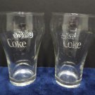 Vintage Coca Cola Drinking Glasses Clear Glass