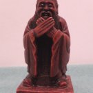 Chinese Man Statue Figurine Cinnabar Resin made in China